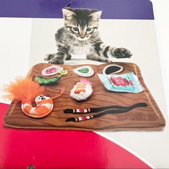 KONG Cat Pull-A-Partz Sushi Interactive Velcro Mat Toy - Picture 4 of 7